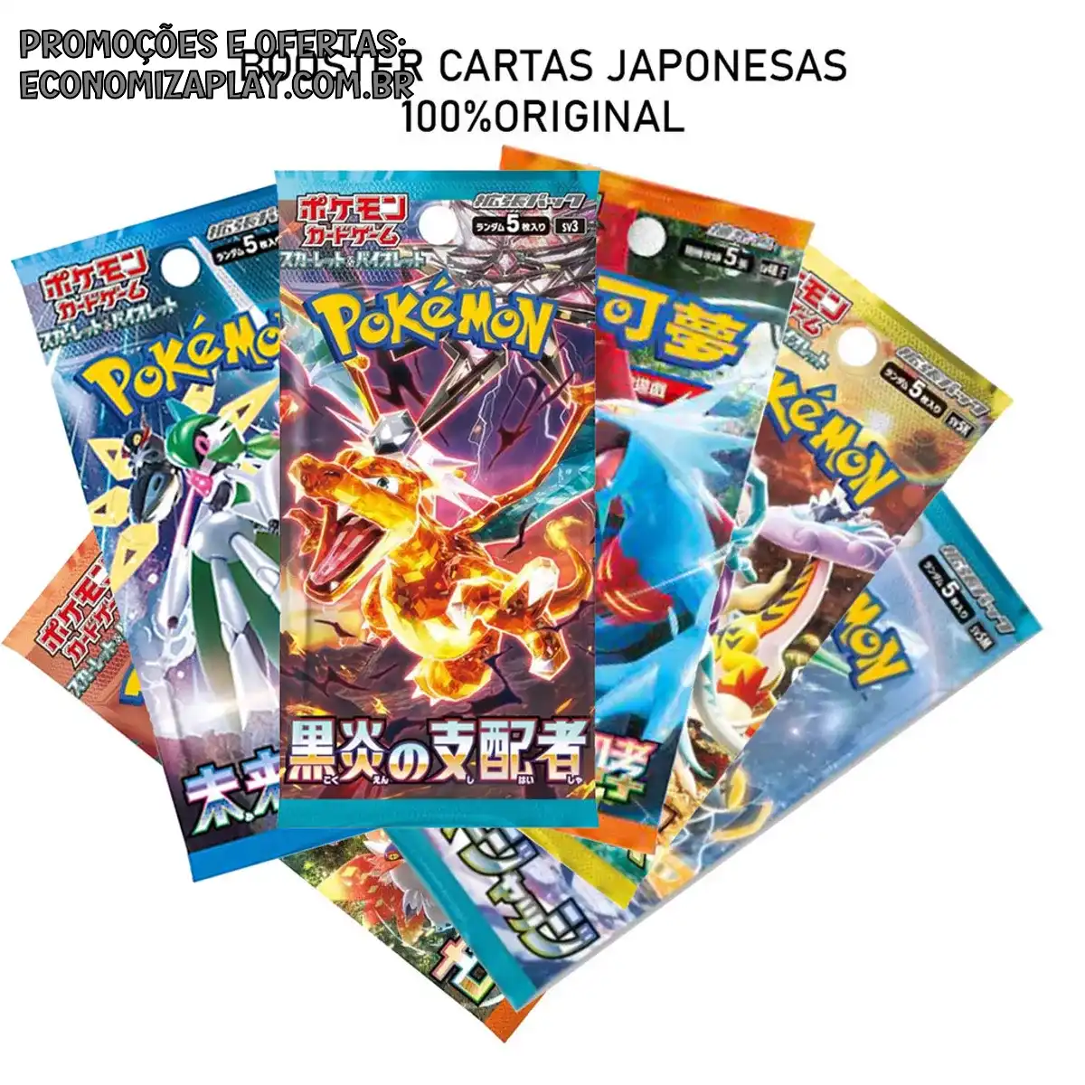 Booster Pokémon Japones Lacrado 100 Original Japão Pacote de carta pokemon pacotinho de cartinha