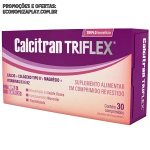 Calcitran Triflex Colágeno Tipo 2 Suplemento Vitaminico Com 30 Comprimidos