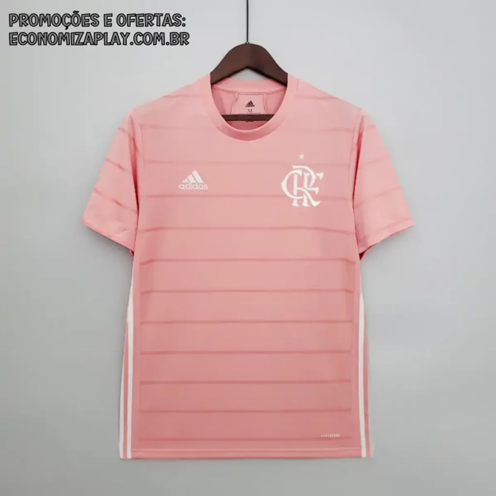 2122 Camiseta De Futebol Jersey Rosa