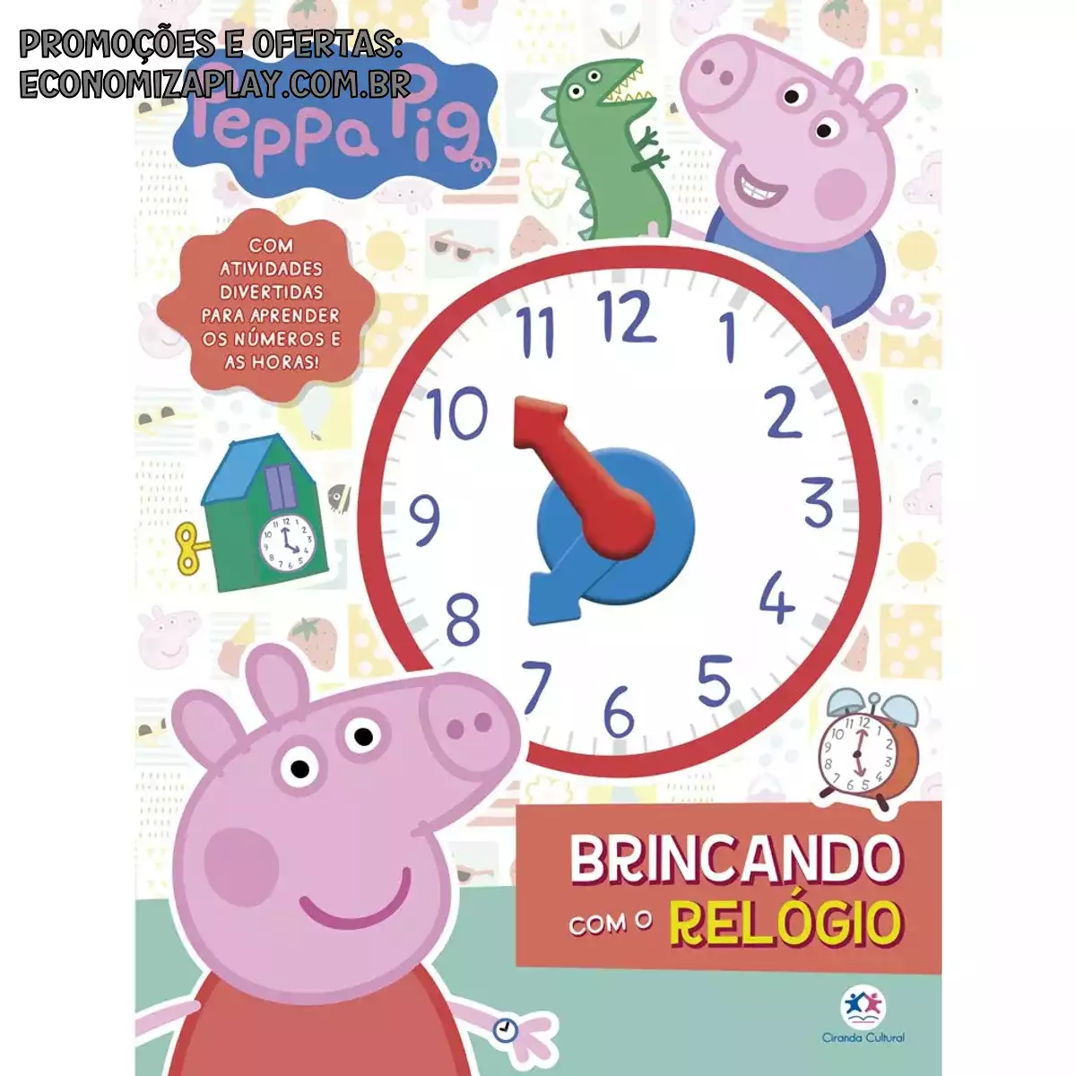Livro Peppa Pig Brincando com o relógio