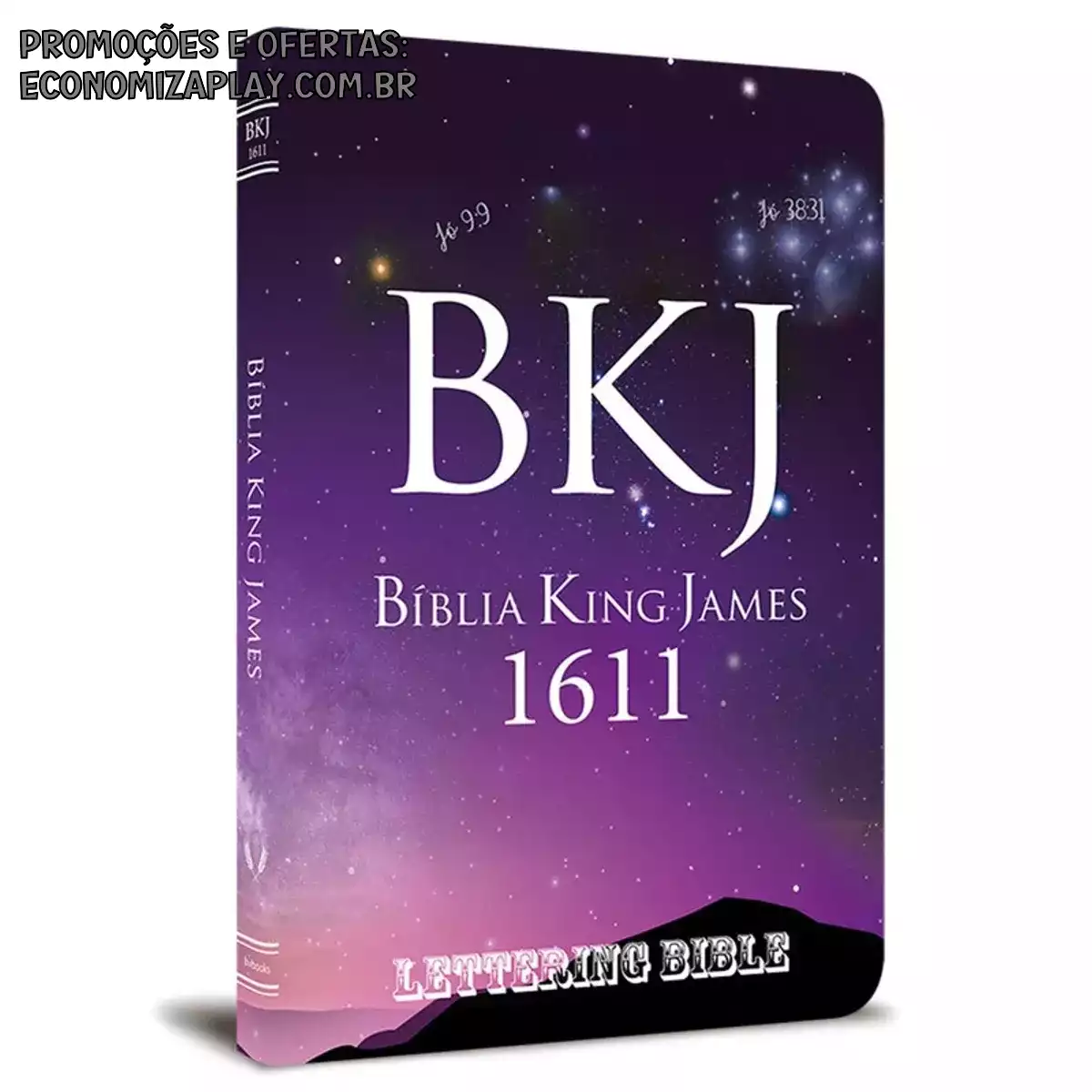 Bíblia King James 1611 Ultra Fina Lettering Bible Letra Normal Capa Universo