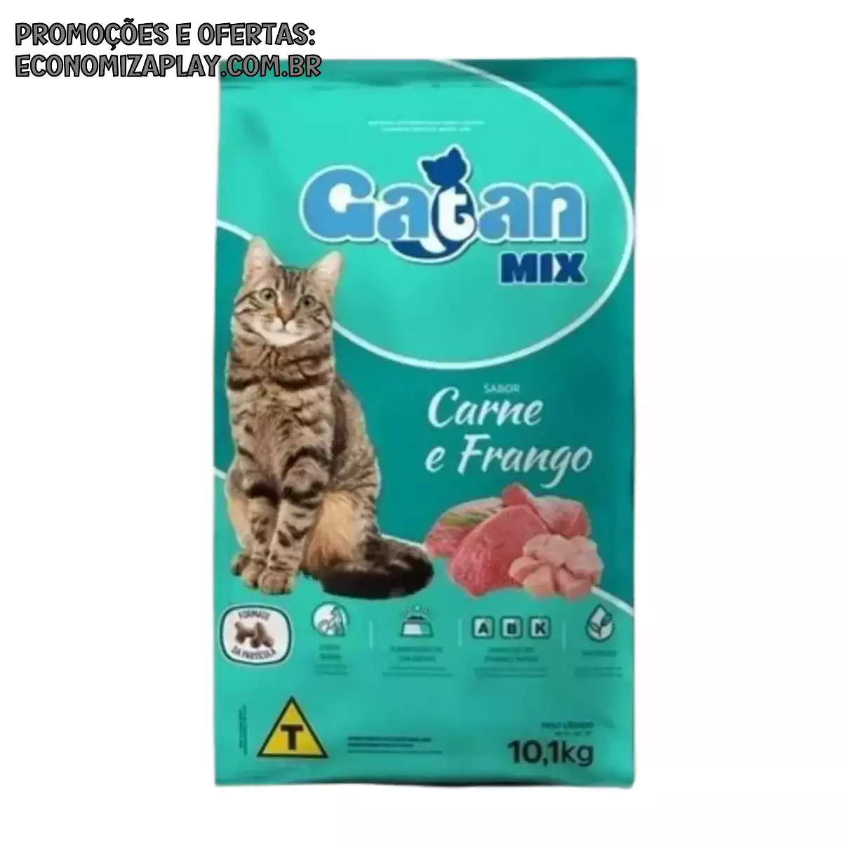 Ração Gatan Mix para Gatos Adultos Carne e Frango 101 kg