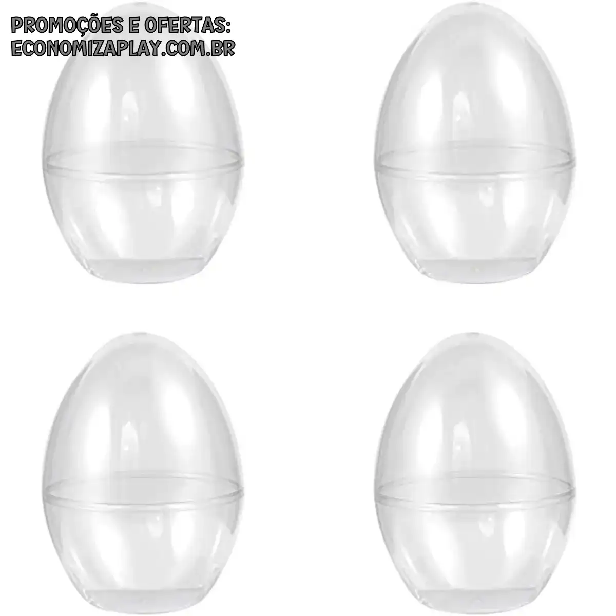 Mini Ovos de acrílico transparentes pascoa caça decoração festa embalagem ovo