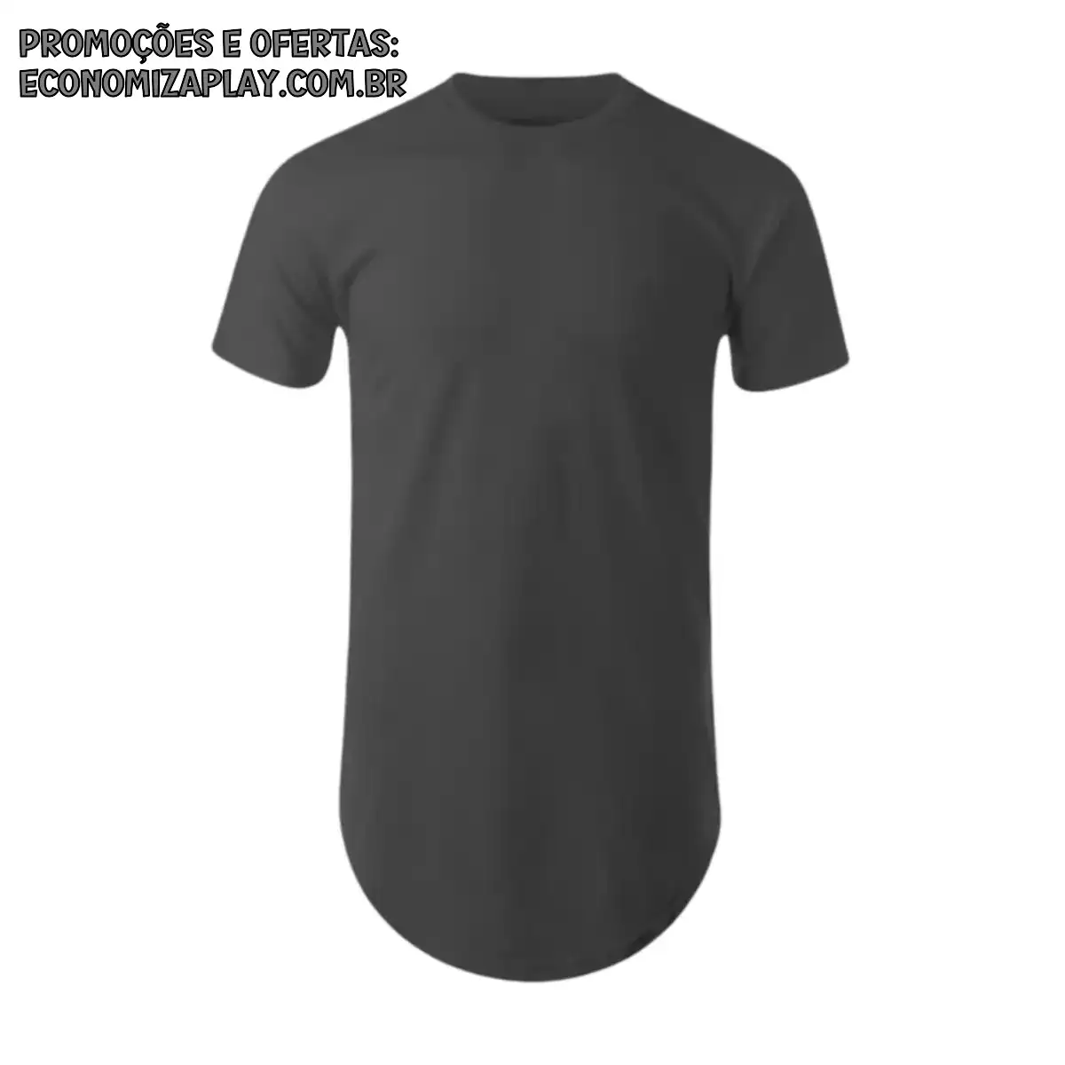 Camiseta Masculina Longline Oversized Algodão Premium Academia