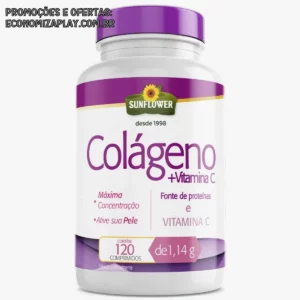 Colágeno Hidrolisado com Vitamina C 120 Comprimidos 1g Sunflower