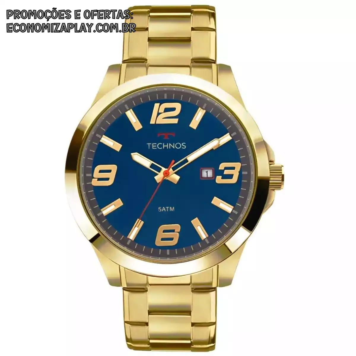 Relógio Masculino Technos Analógico Dourado 2115MPIS4A
