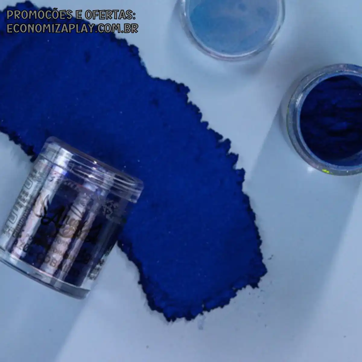Pó de decoração Azul Cobalto 4g vendido por peso o volume do produto varia conforme a cor pó de decoração confeitaria