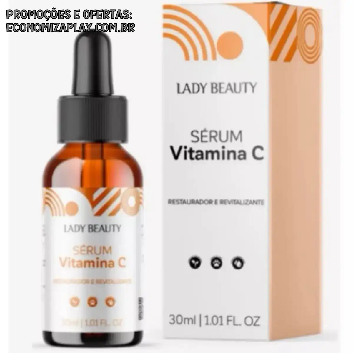 Sérum Facial Vitamina C Restaurador e Revitalizante Lady Beauty 30ml