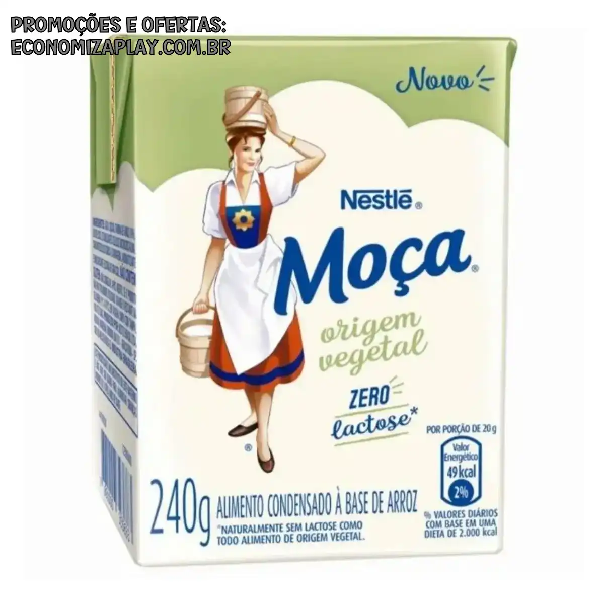 Kit 6 Leite Condensado Vegetal Nestlé Moça Zero Lactose Tetra Pack 240g