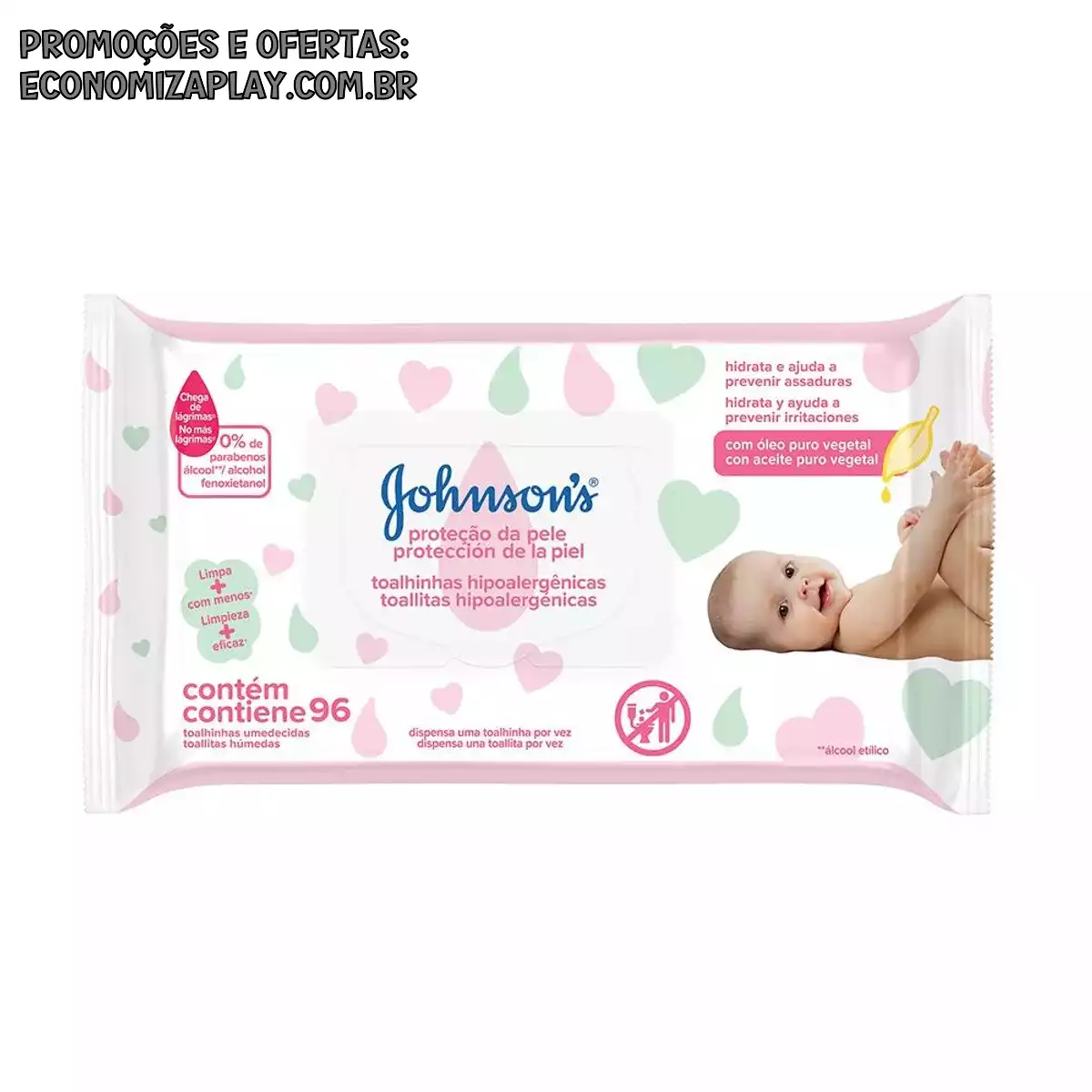 Johnsons Baby Toalhinhas Extra Cuidado c 96