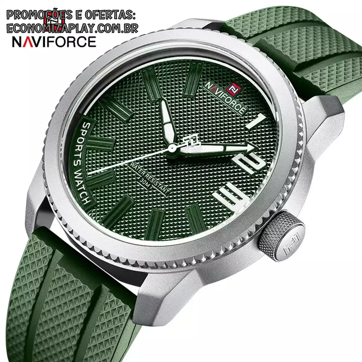 NAVIFORCE 9202T Relógios De Silicone Strap À Prova Dágua Negócios Para Homens Esportivos De Luxo Fahion Quartz Men