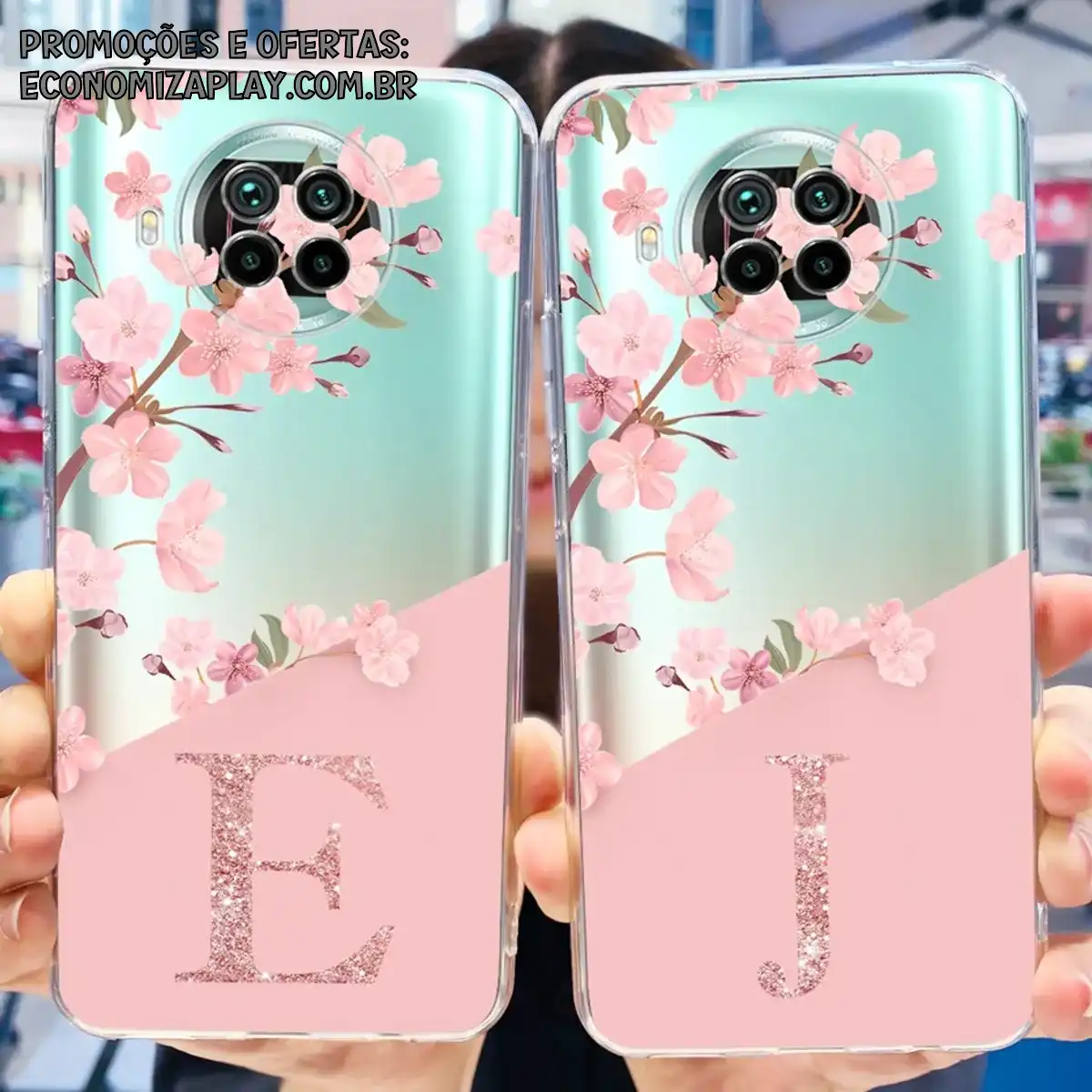 Para A Xiaomi Mi 10T Lite Case New Fashion Flower Letters Transparente Capa Traseira Em Silicone Macio 10i 5G À Prova De Choque