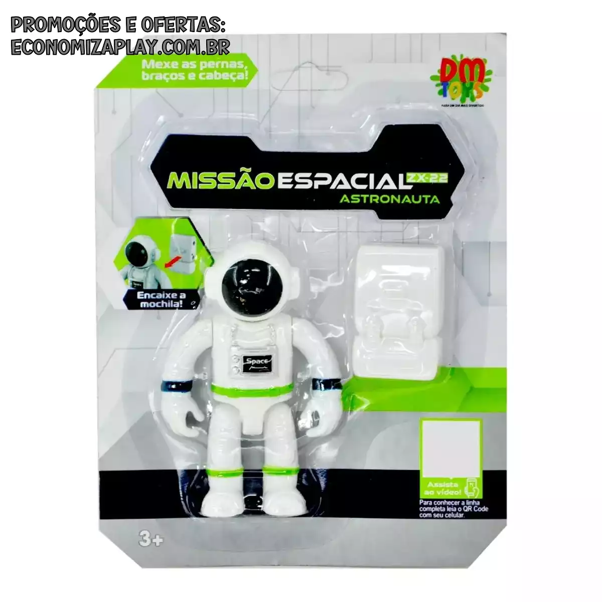 Boneco Astronauta Zx22 Com Mochila Acoplável 6240 Dmtoys