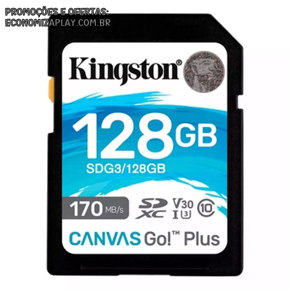 Cartão Memória SDXC 128GB Canvas Go Plus 170MBs Kingston