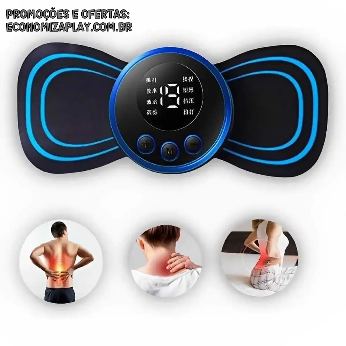 Mini massageador elétrico portátil para alívio da dor nos ombros pernas braços corpo e coluna cervical KL632