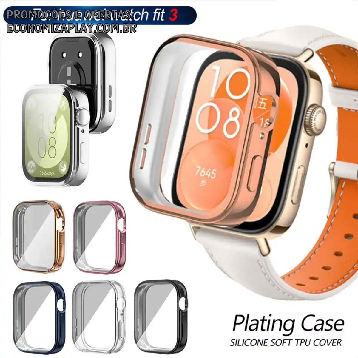 Capa Protetora De Tela Macia TPU Para O Relógio Huawei Watch Fit 3 Fit3